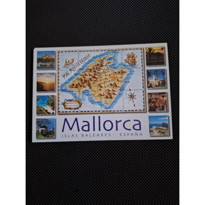 

kartu pos peta spanyol/spain map postcard