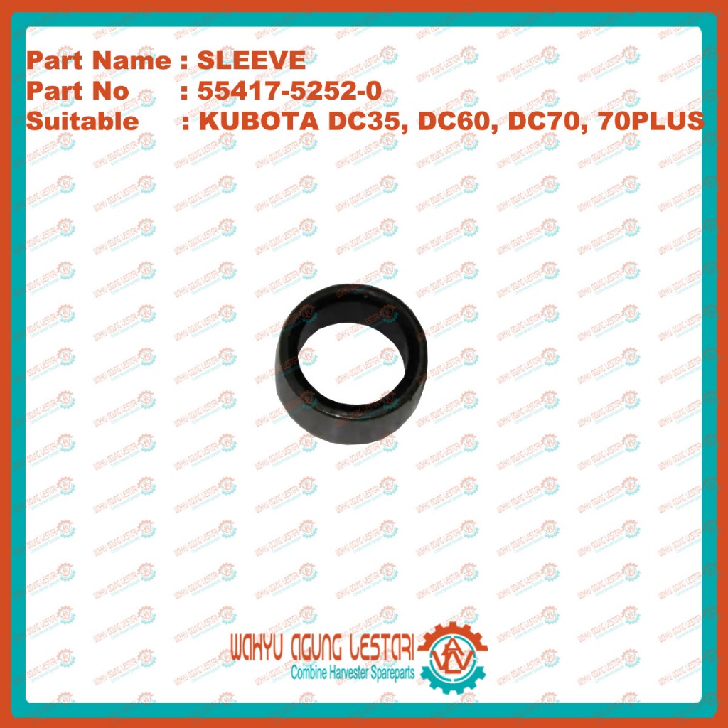 Batur_Pendawa Sleeve 55417-5252-0 Bushing Link Ujung Pisau Kubota Dc35, Dc60, Dc70 Dc70 Plus