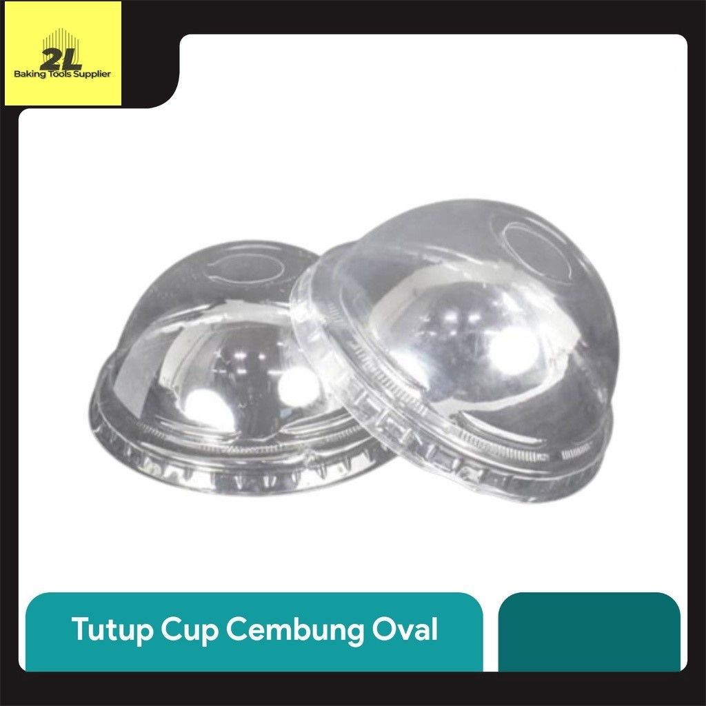 Tutup gelas plastik pop ice capcin cembung 14 oz,22 oz 50 pcs