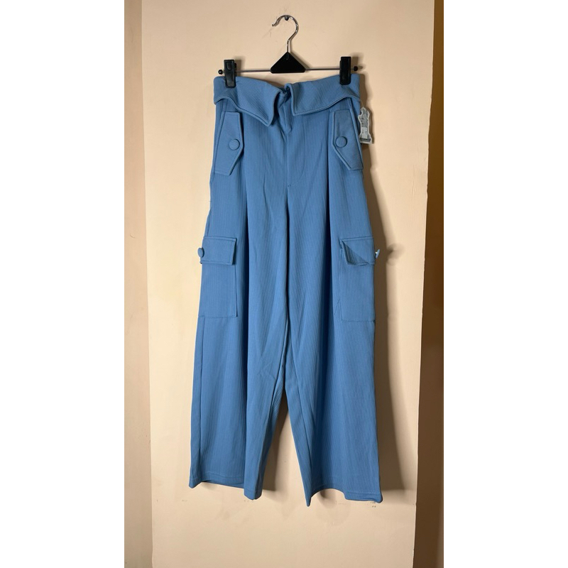 pants cargo blue denim