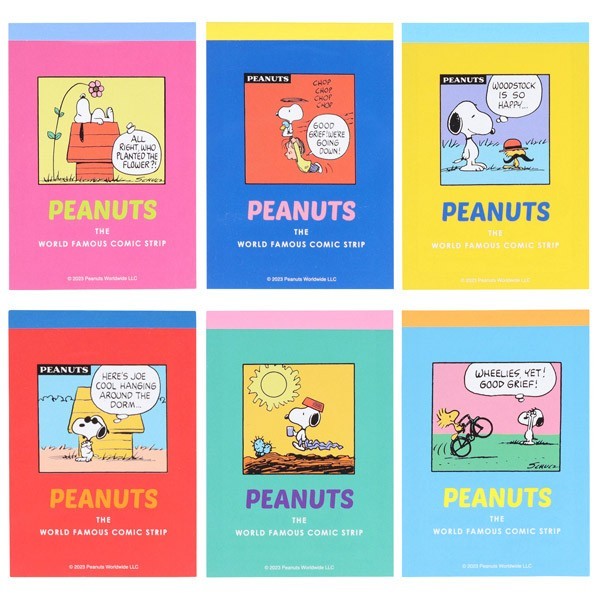 

Mini Memo Pad Peanuts Snoopy Comic Strip Color Pop Limited Edition