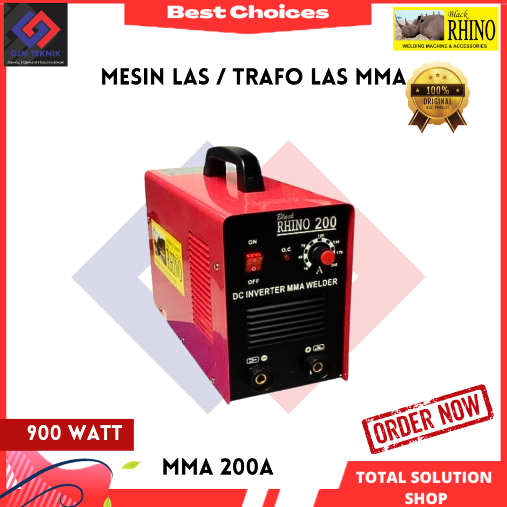 Mesin Las Rhino MMA 200A - Mesin Las Rhino murah - Mesin Las