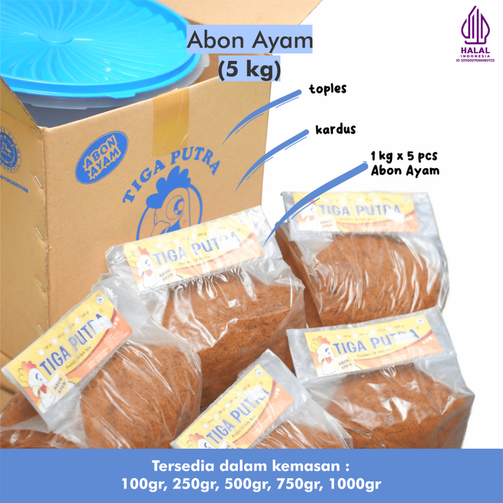 

GROSIR 5KG Cahaya Abadi Abon Ayam