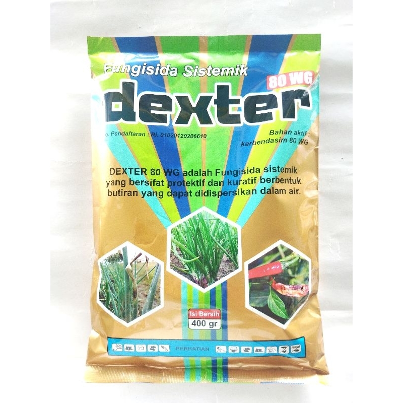 Fungisida sistemik DEXTER 80WG 400gram, obat patek antraknosa