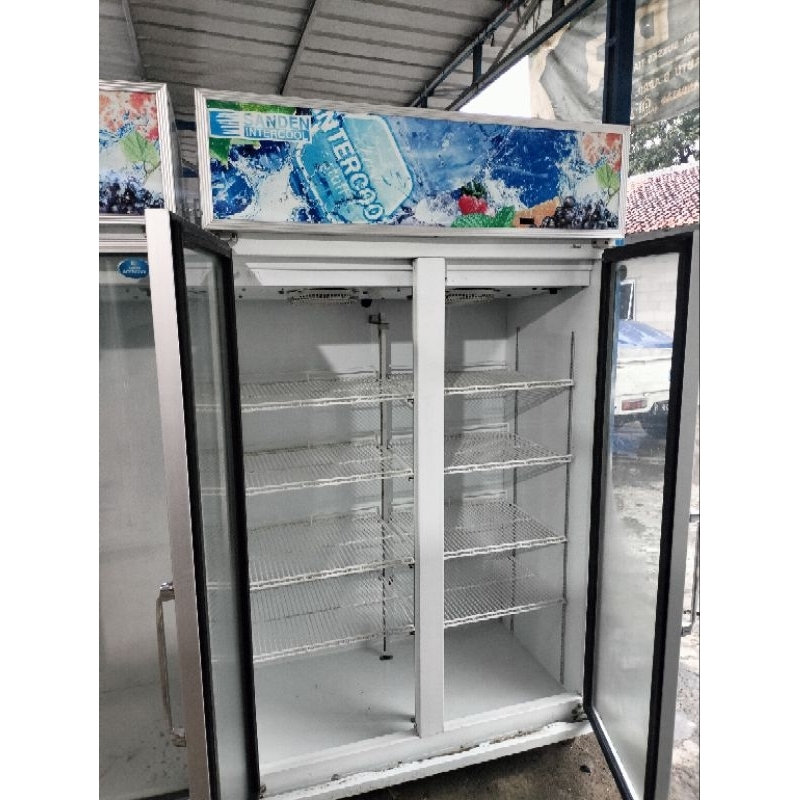 Showcase 2 pintu bekas Sanden Intercool Thailand bergaransi