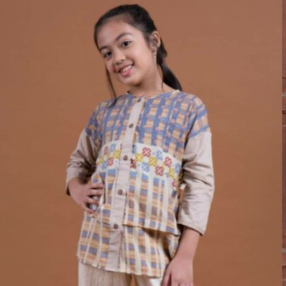 READY STOCK Dipra Top Brown Anak Ria Miranda Danastri Riamiranda Raya Tencel
