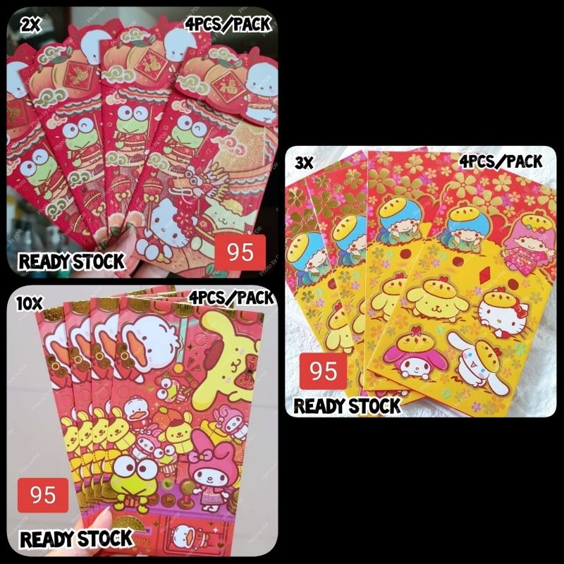 

Amplop Angpao Lucu Sincia Lebaran CNY Red Gold Sanrio Edisi Mix Characters
