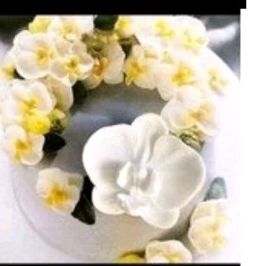 Cetakan Silikon Puding Coklat bunga anggrek kecil