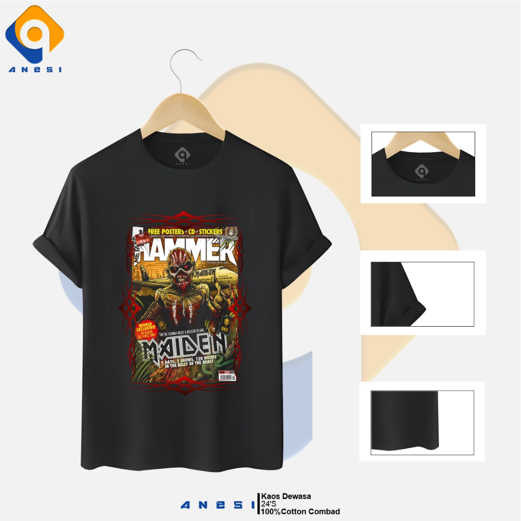 T-shirt Musik Vintage Iron Maiden  Kaos musik Vintage Band Luar Negeri Iron Maiden