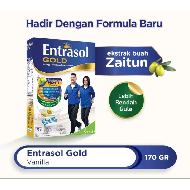 

ENTRASOL GOLD SUSU BUBUK NUTRISI DEWASA RASA CHOCOLATE & VANILLA 580 G