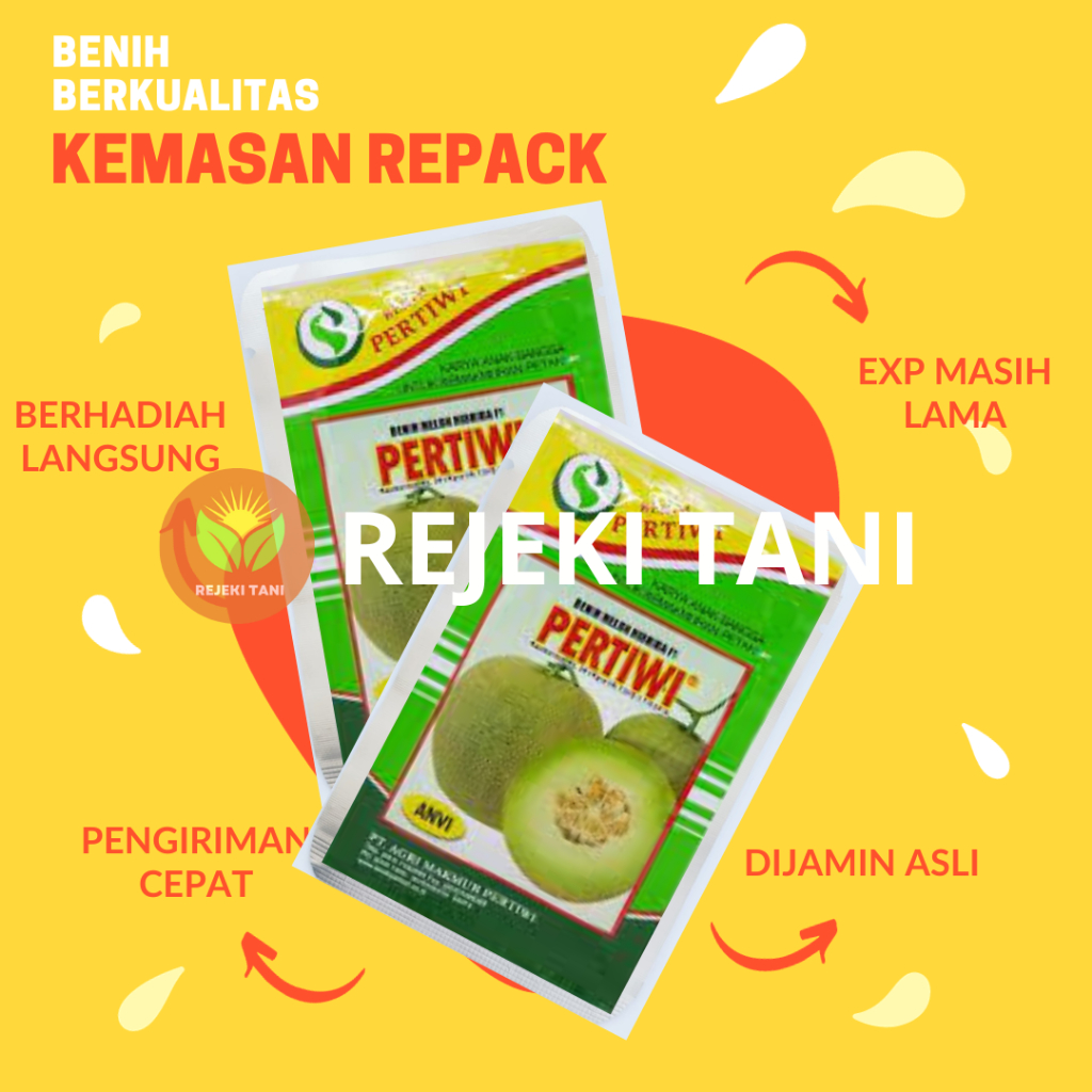 Melon Pertiwi ANVI Benih Melon Pertiwi Kemasan Repack dijamin asli