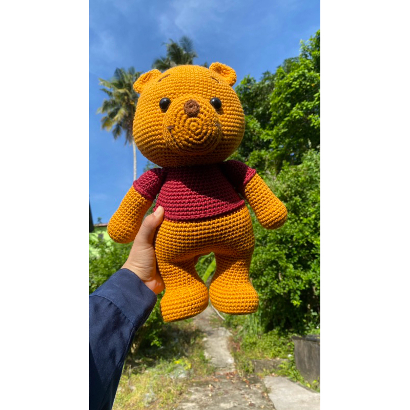 boneka winne the pooh/boneka rajut/winne the pooh doll/amigurumi winnie the pooh