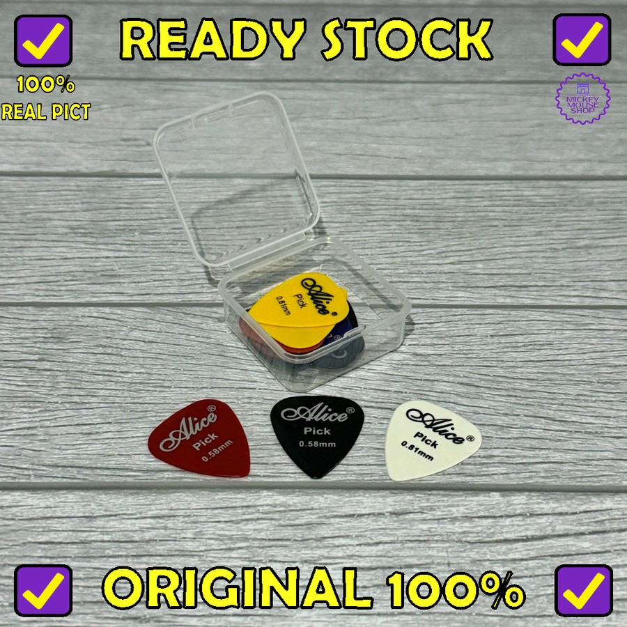 Pick Gitar Alice Akustik 12 PCS Multi Color Pick Guitar Elektrik