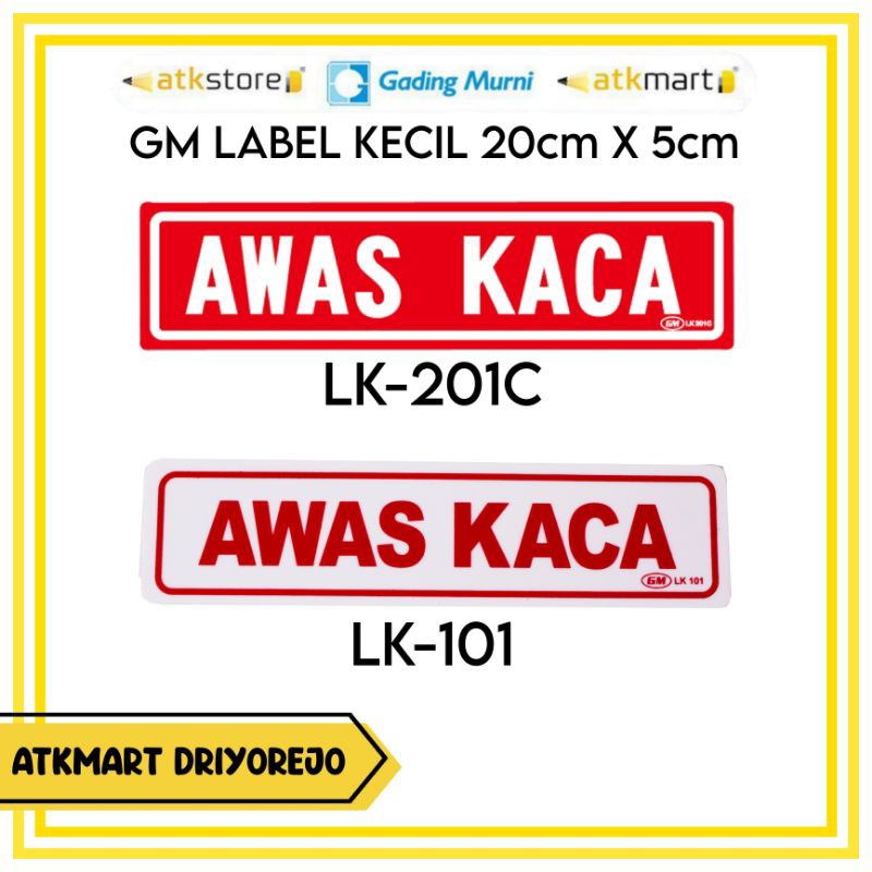 

GM LABEL KECIL AWAS KACA - PAPAN PENANDA - PAPAN AKRILIK PETUNJUK