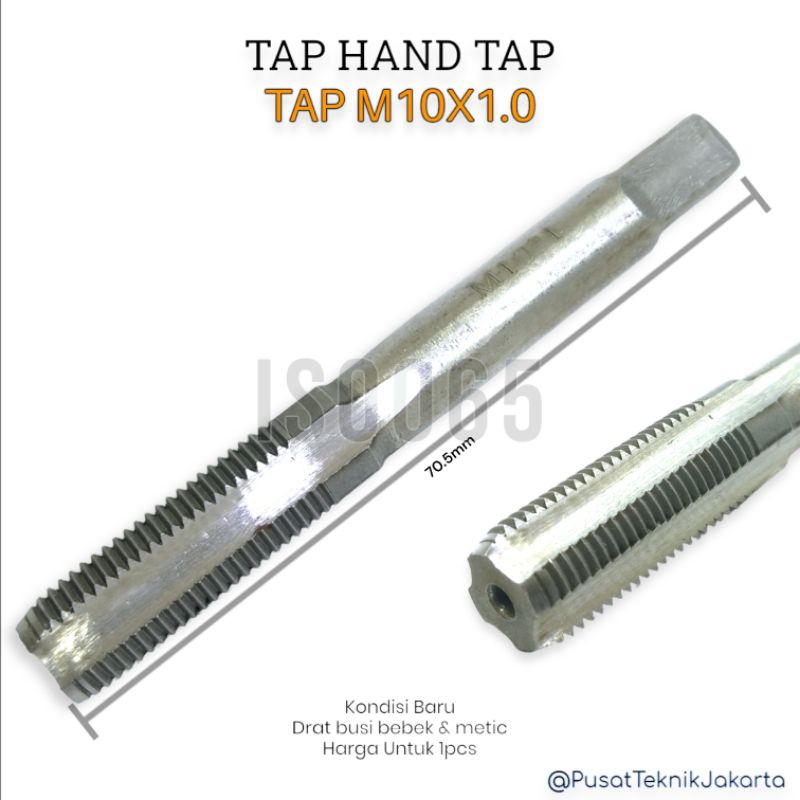 Tap hand tap m10x1.0 tap busi std motor bebek dan metik