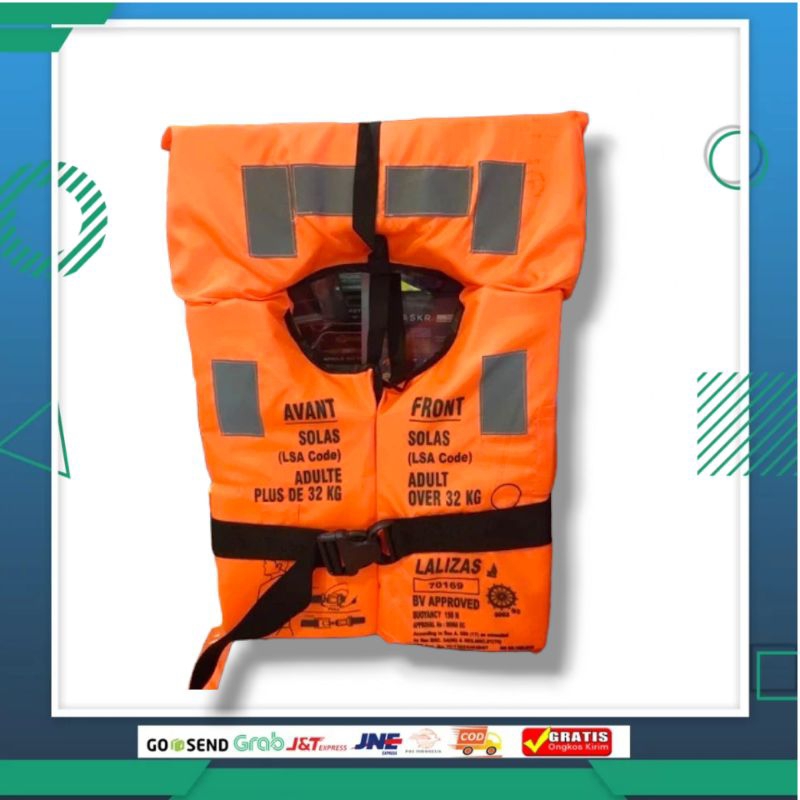 Pelampung Life Jacket Lalizas Solas Original  Safety Lalinzas Solas / Pelampung Safety Lalizas Solas