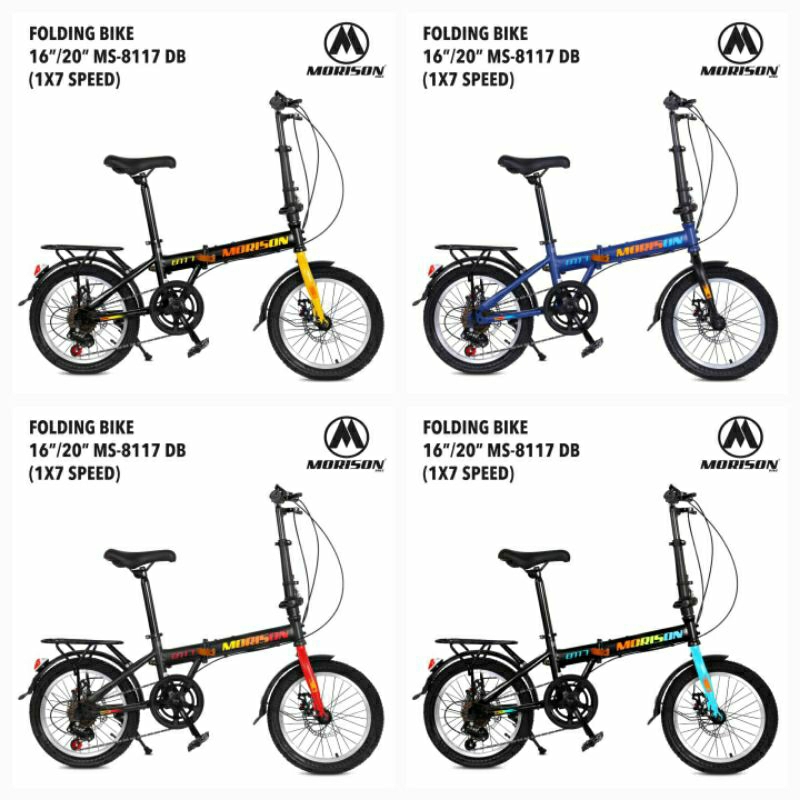 Sepeda Lipat 16 / 20 inchi Morison 8117 disc 7 Speed