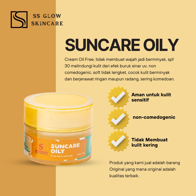 SHINESKIN ORYGINAL SUNCARE OILY AWAS BARANG PALSU / KRIM PAGI SPF30 / KRIM FLEK BERMINYAK / CREAM GL