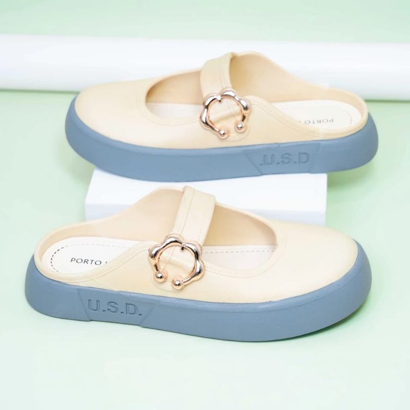 USD - Porto Sepatu Sandal Wanita Dewasa Sandal Selop Jelly Wanita Mules Shoes Kekinian