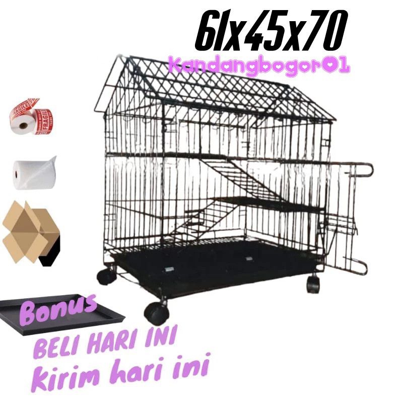 Kandang Kucing 2 Tingkat