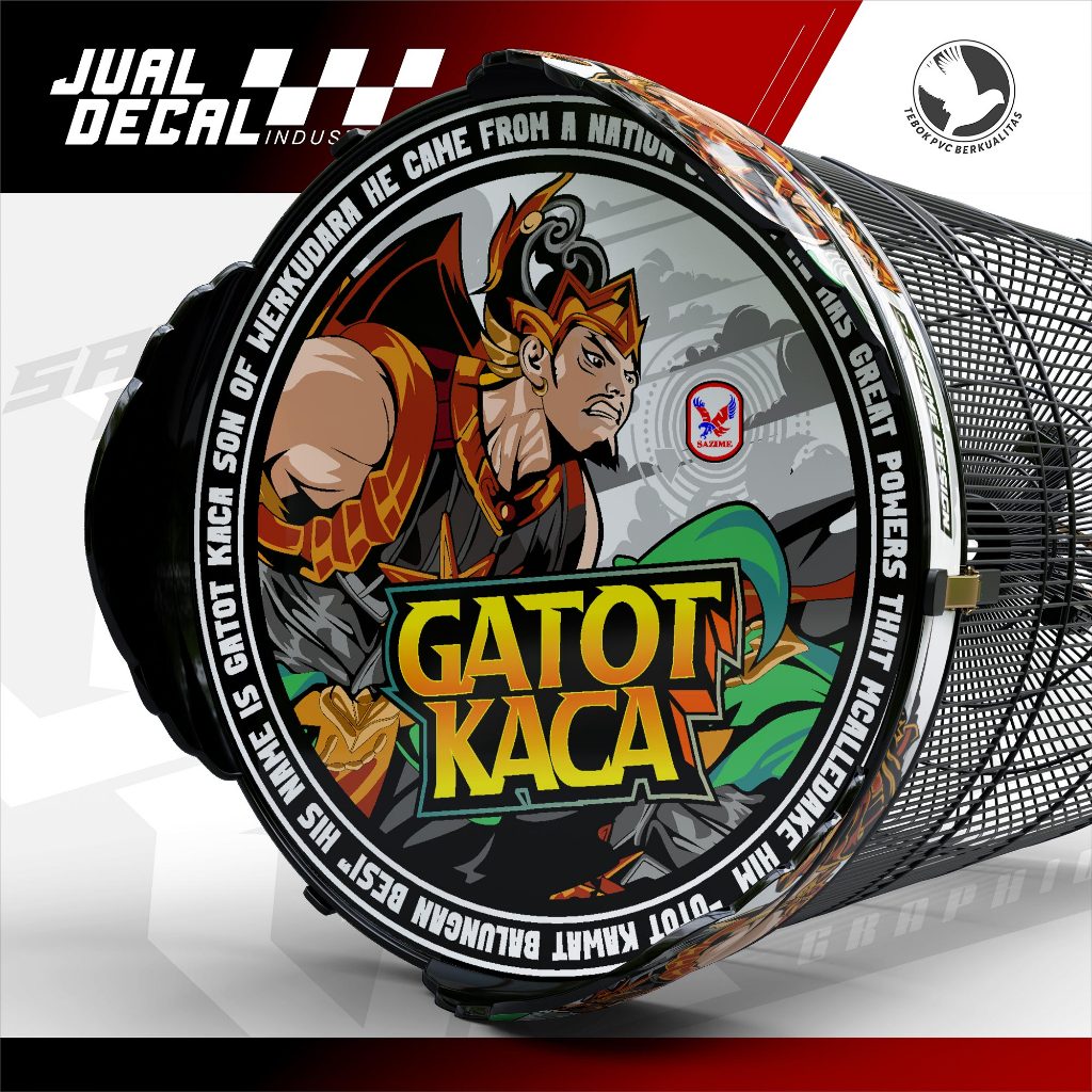 Stiker Sangkar Murai GATOT KACA Wayang Decal Tebok Kandang Burung Variasi