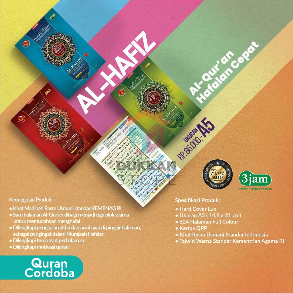 Al Quran Hafalan Cepat A5 - Al Quran Hafalan Cepat Al Hafiz - 3 Jam Hafal 1 Halaman #cordoba