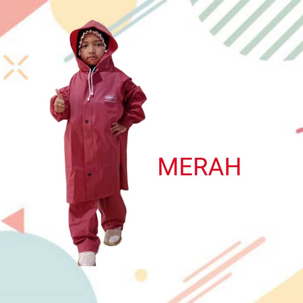 JAS HUJAN RAINCOAT MANTEL Anak anak karakter Hoodie Pria Wanita elastis Anti REMBES by GALAXY