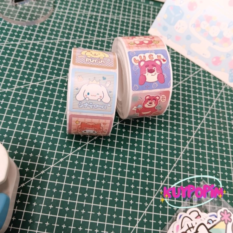 

[ISI 20 PCS] STICKER SEALING / STIKER THANK YOU LOTSO KUROMI MELODY HELLO KITTY CINNAMOROL PURIN POCHAKO UNTUK PACKING / STIKER PACKING