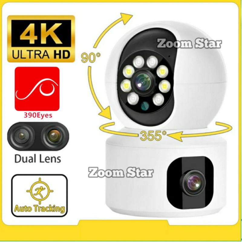 Camera CCTV App 390Eyes Dual Camera Auto Tracking Hasil Terjamin Jernih