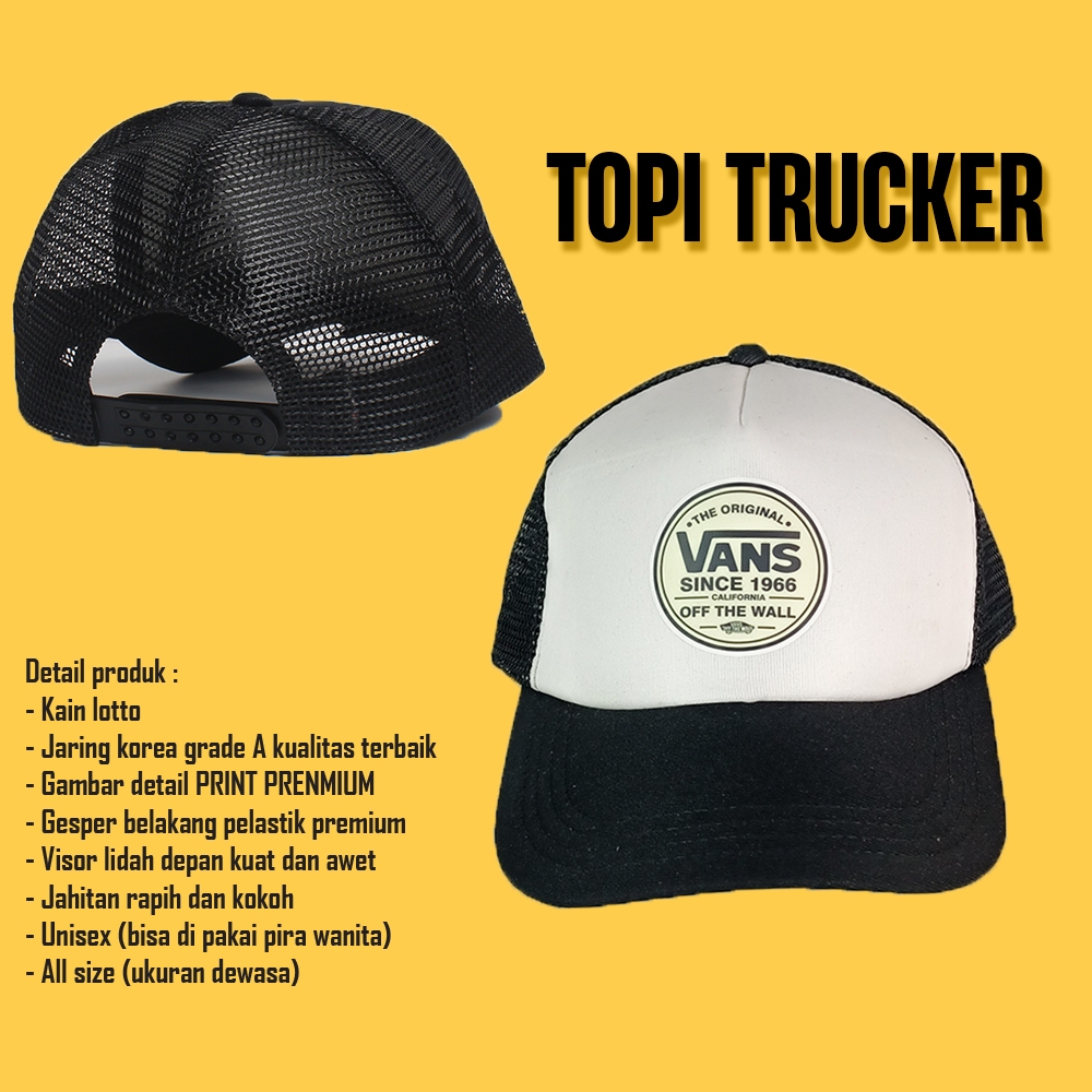 COD - AA-14 Topi Trucker Hat Jaring Distro Snapback Baseball Pria Wanita Motif Gambar Distro Font Lo