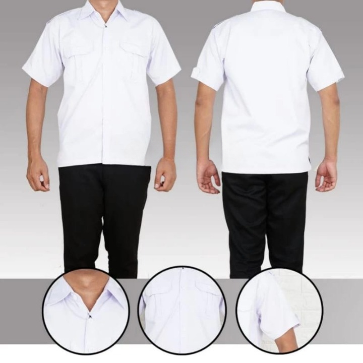 Promo Enzino Kemeja Pdl Putih Pendek / Kemeja Pdl Maron / Kemeja Pdl Merah / Kemeja Pdl Hitam / Keme