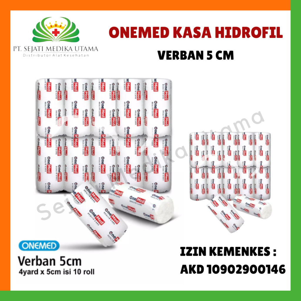 Verban Gulung/Perban Gulung/Kasa Gulung 5cm/Verban Onemed 5 cm