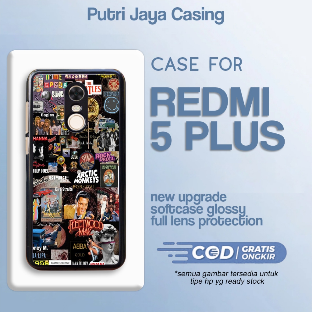case xiaomi redmi 5 plus casing terbaru motif aesthe black 03 casing estetik keren cute cewek cowok 