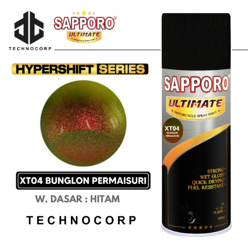 

Cat SAPPORO ULTIMATE XT04 BUNGLON PERMAISURI / HYPERSHIFT YELLOW RED