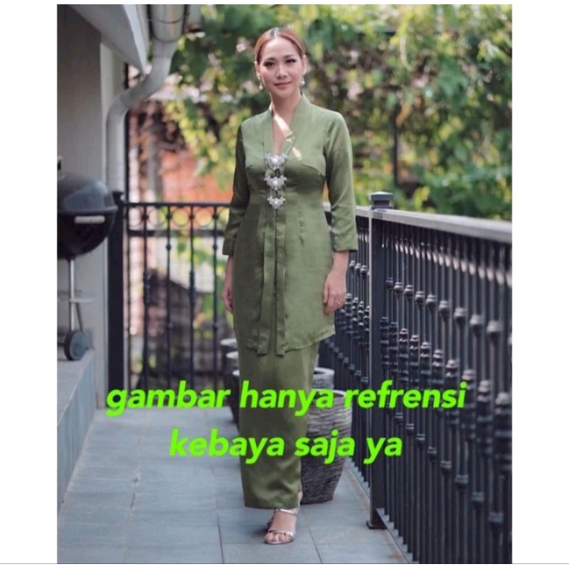 Kebaya Bludru Encim TUNIK panjang selutut model encim/kebaya tunik murah/kebaya bludru tunik