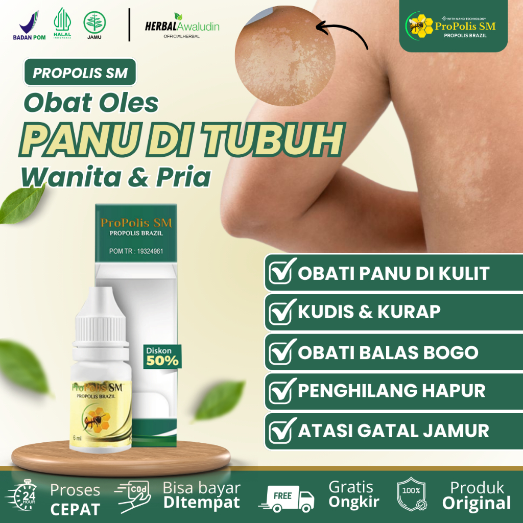 Obat Penghilang Panu - Obat Panu Pada Kulit Anak dan Dewasa - Obat Hapuran Kulit / Balas Bogo / Jamu