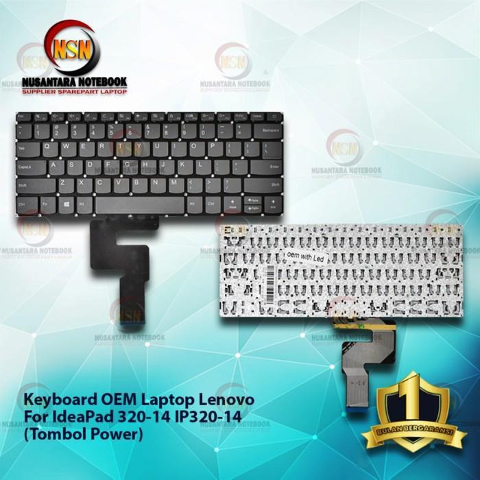 Keyboard Laptop OEM Lenovo IdeaPad 320-14 Series With Power LED