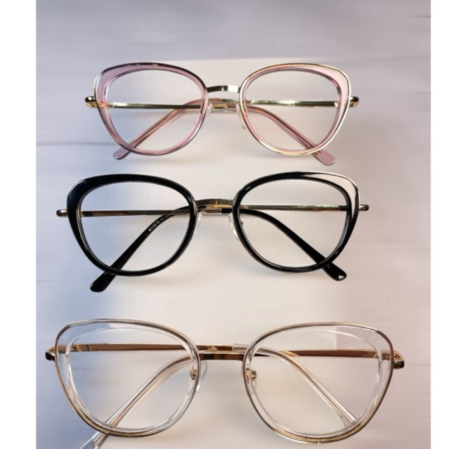 kacamata semi oval size kecil wanita antiradiasi minus