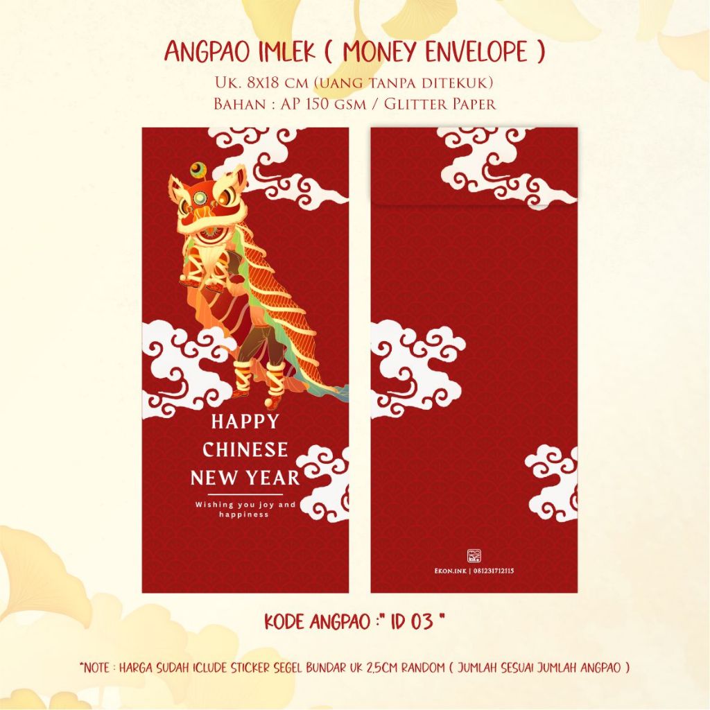 

Angpao Imlek | Money Envelope | ID 03 | New Stock 2024