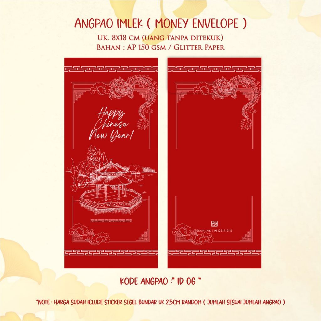 

Angpao Imlek | Money Envelope | ID 06 | New Stock 2024