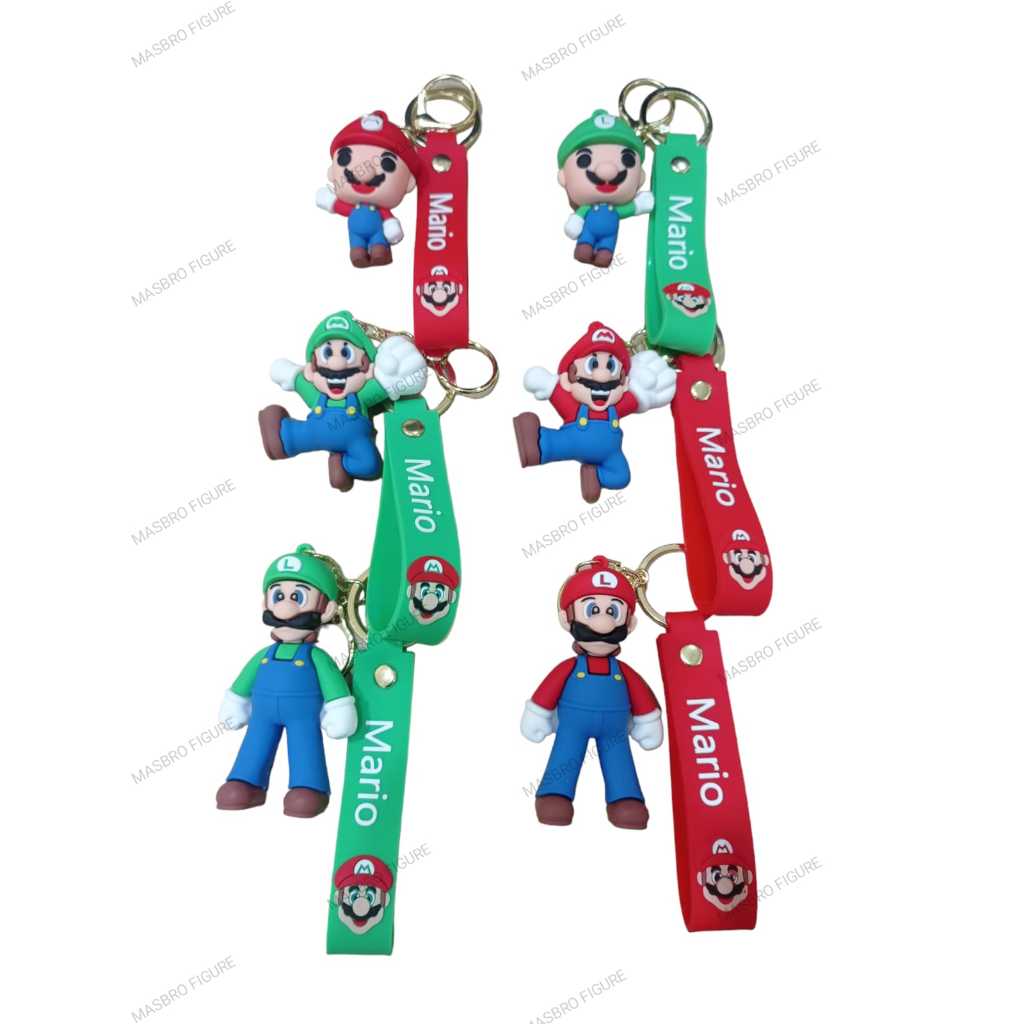 Gantungan kunci Keychain Super Mario Gantungan Tas Mario Luigi