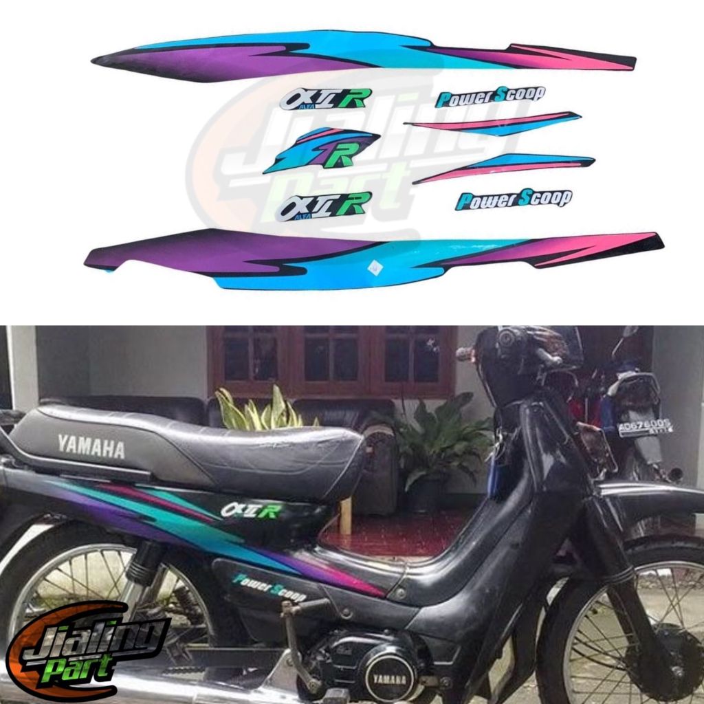 list body alfa tahun 96 sticker body yamaha alfa 96 biru ungu striping alfa murah
