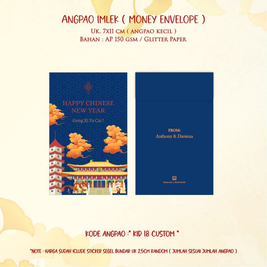 

Angpao Imlek Kecil | Money Envelope | KID 18 | New Stock 2024