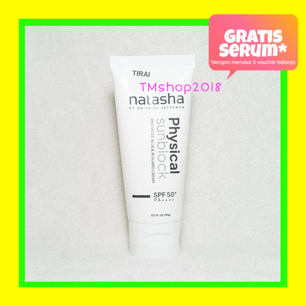 Natasha Skincare Physical Sunblock Edelweiss SPF 50+ PA++++ 30 gram by dr Fredi Setyawan Original Su