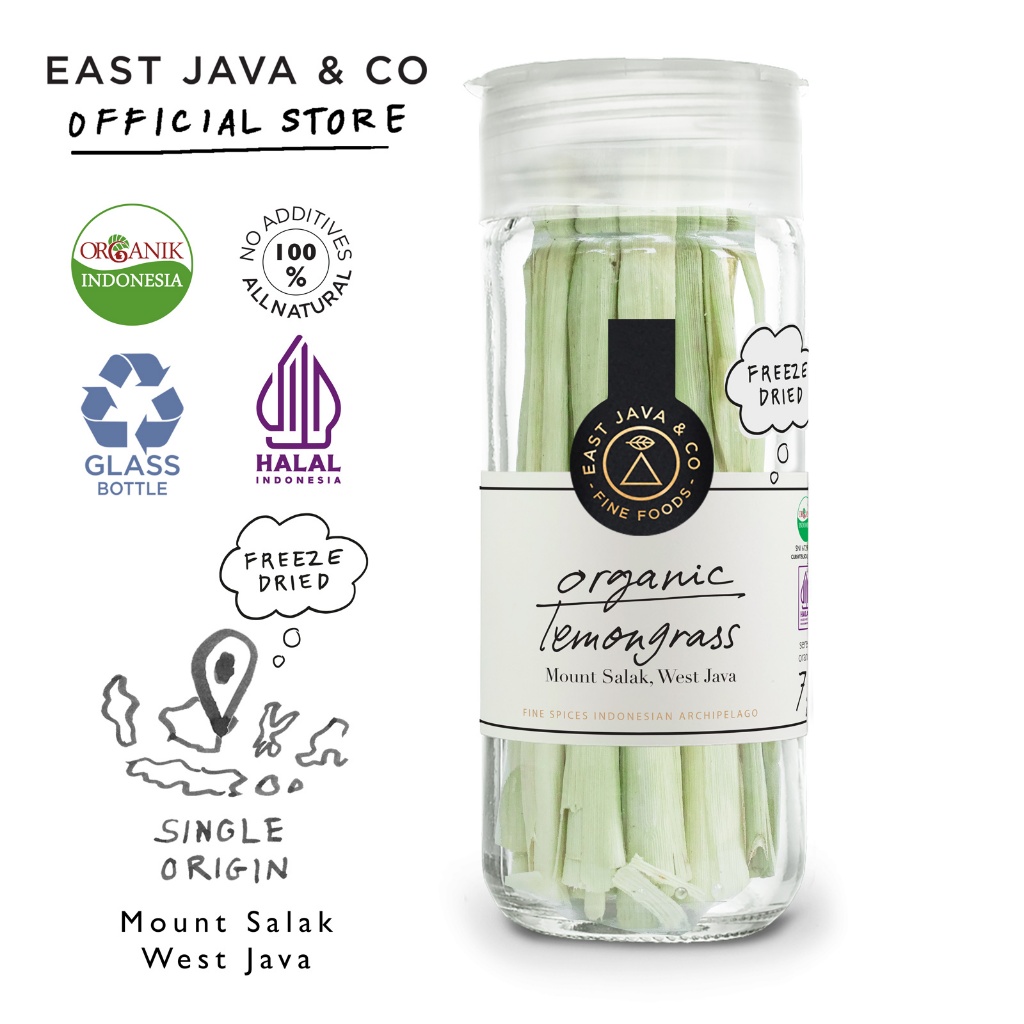 

East Java & Co Organic Freeze Dried Lemongrass - 7g (Batang Serai Organik)