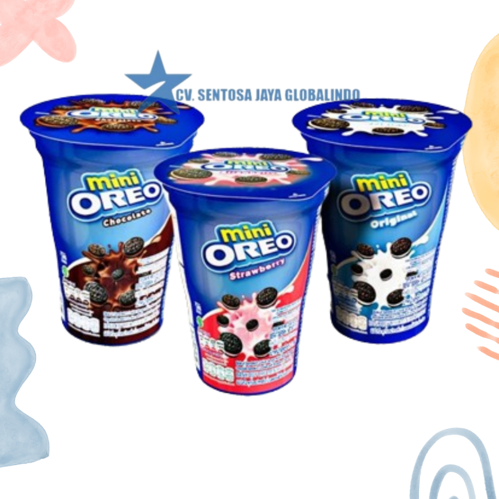 

(Beli 5 gratis 1 Untuk rasa Strawberry )Snack Cemilan Mini Oreo Biskuit Cup 61.3 gr