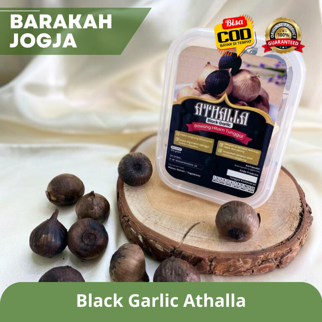 

BLACK GARLIC TUNGGAL 100 GRAM | Bawang Lanang Hitam - Bawang Tunggal