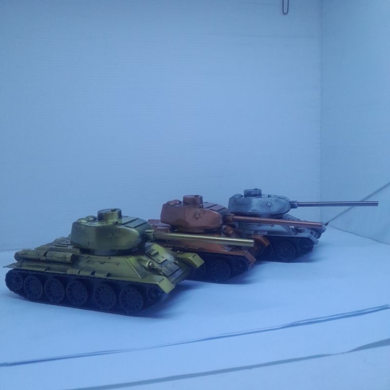 Diecast Miniature Tank Besi T34 Mainan Anak