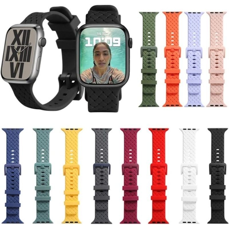 Strap Jam Tangan Smart Watch New Silicone Rubber Iwatch Series 1 2 3 4 5 6 7