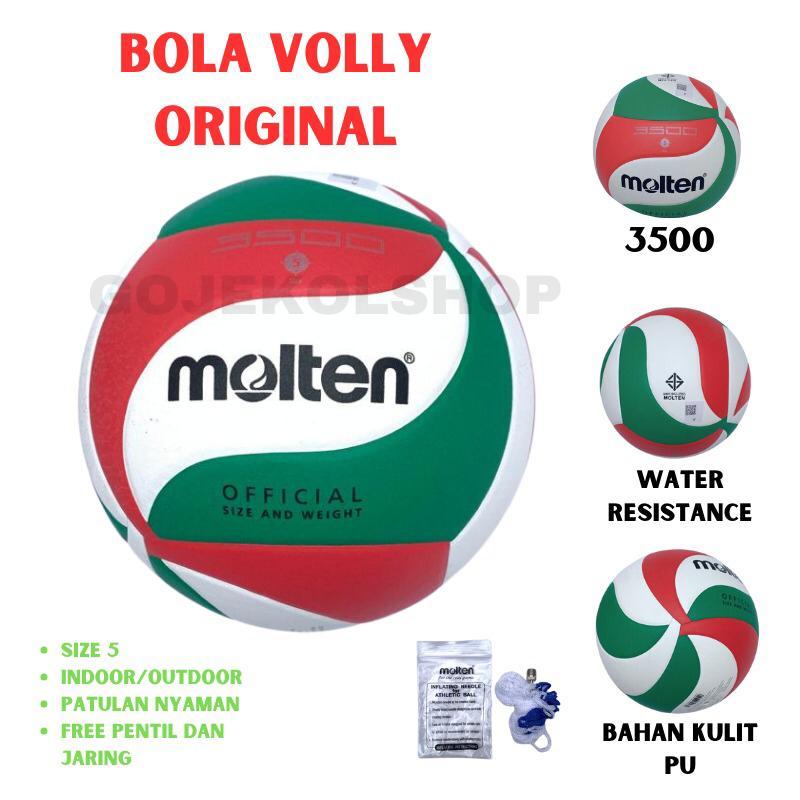 BOLA VOLLEY VOLI MOLTEN 3500 SIZE 5 / BOLA VOLLY MOLTEN 3500 ORIGINAL